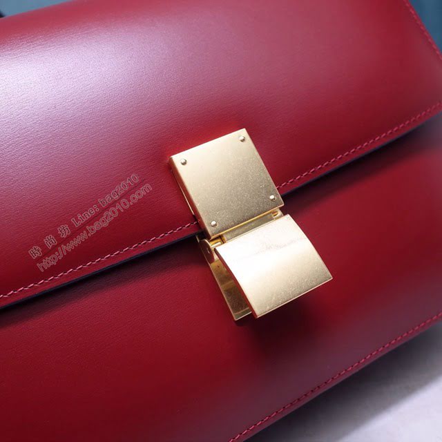 Celine女包 賽琳全新升級手搓紋系列 Celine box豆腐包 Celine單肩斜挎女包 78008  slyd2010